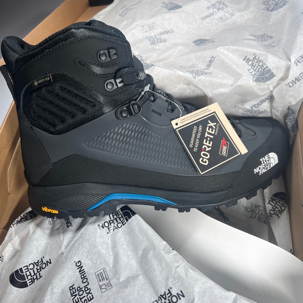 The North Face Verto Alpine Mid GORE-TEX Mens 10 Grey Black Hiking Boots NEW